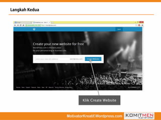 Klik Create Website
 