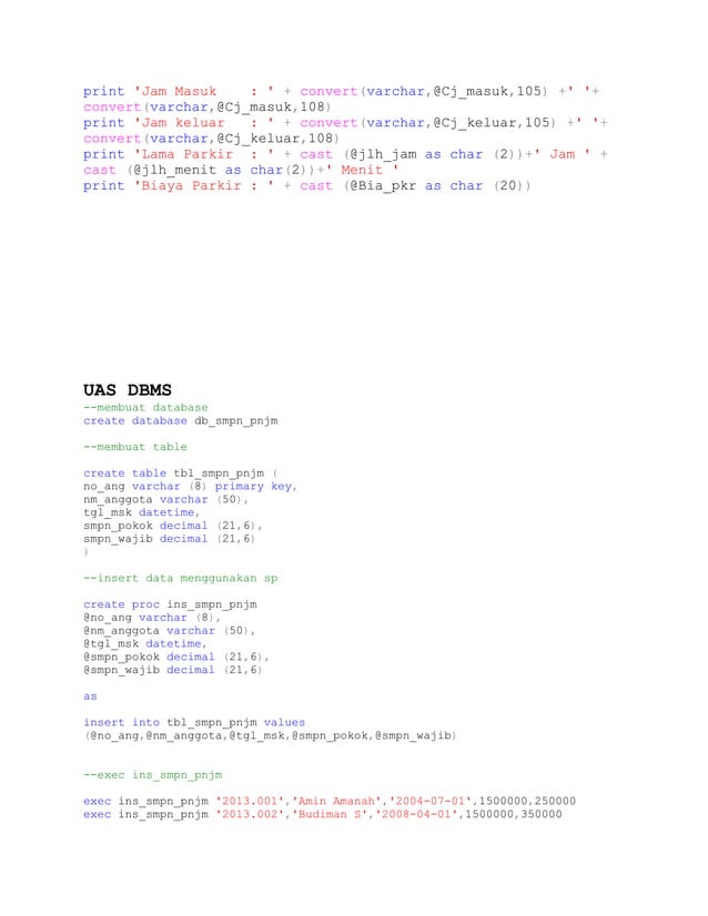 Membuat database menggunakan sql management studio | DOC