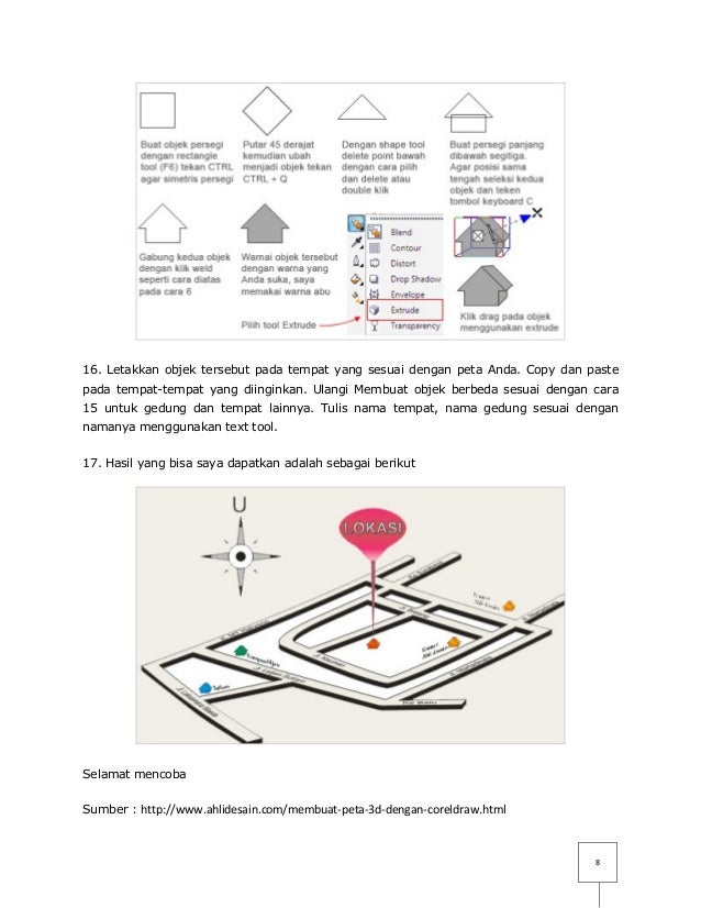 Membuatpeta3ddengancoreldraw  Tutorial Tips Trik