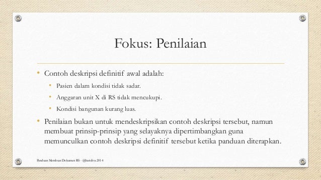 Membuat Dokumen Panduan bagi Rumah Sakit