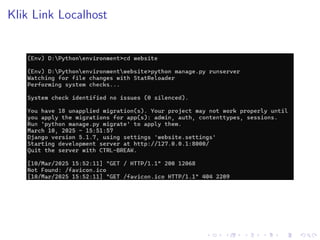 Klik Link Localhost
 
