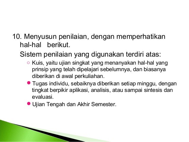 Membuat kontrak belajar (rencana pembelajaran semester 