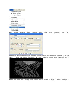 Membuat kontur pada autodesk land desktop | DOCX