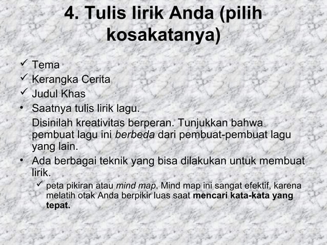 Langkah Membuat Lagu | PPT