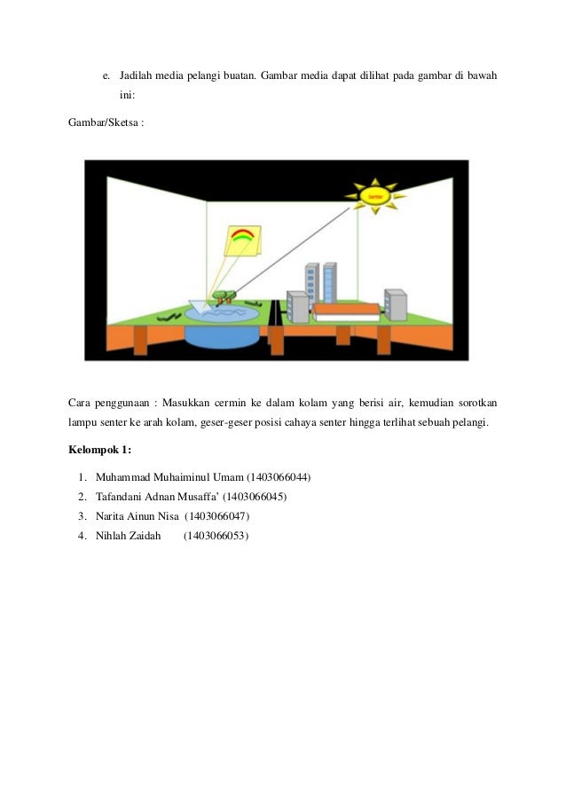 Membuat Pelangi Buatan