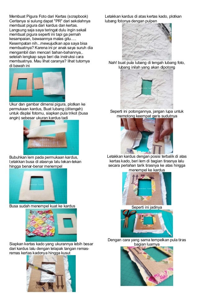 Membuat Pigura Dengan Bahan Bekas