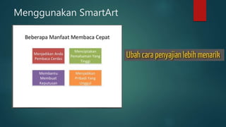 Menggunakan SmartArt
 
