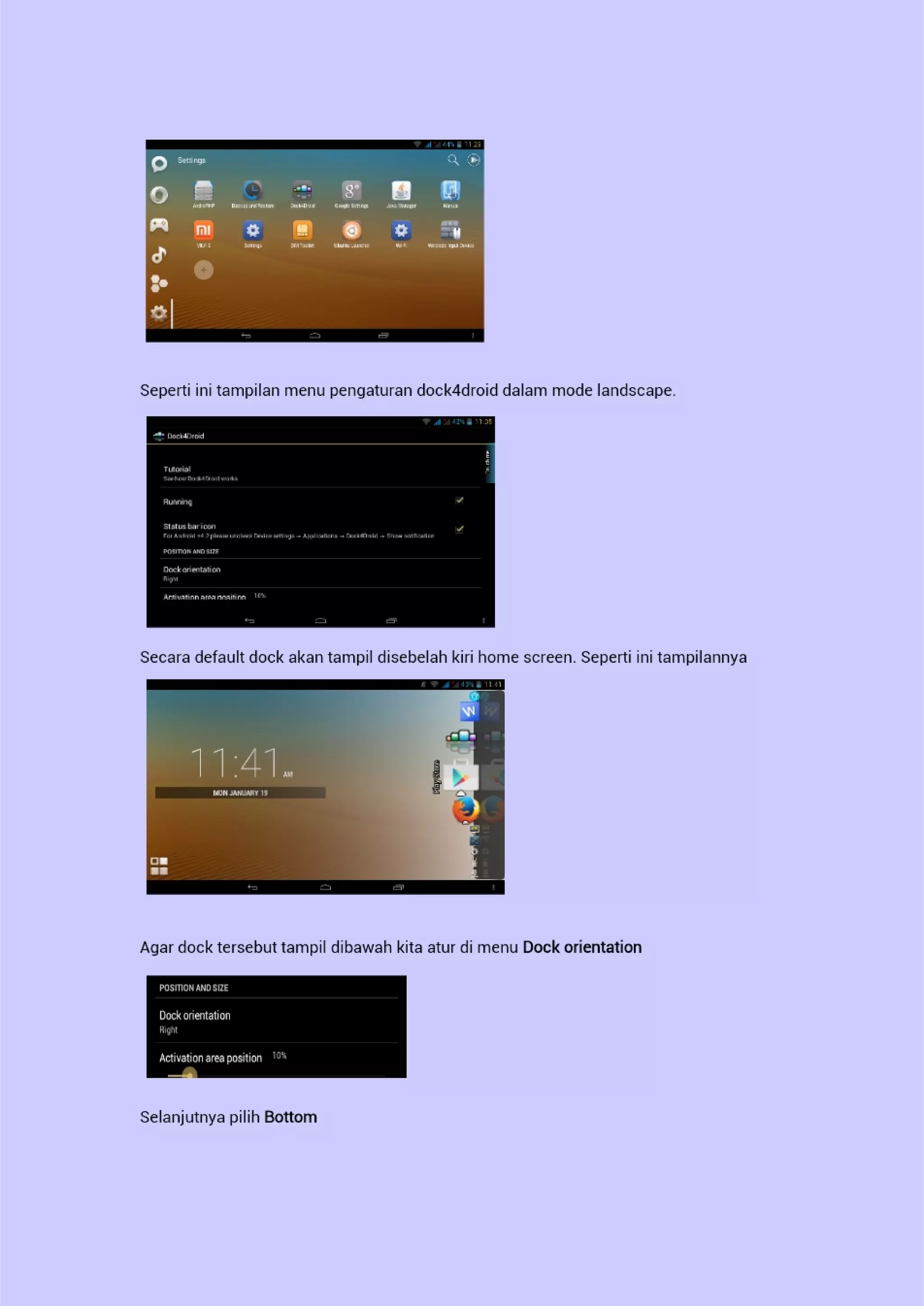 Membuat tampilan android mirip mac os