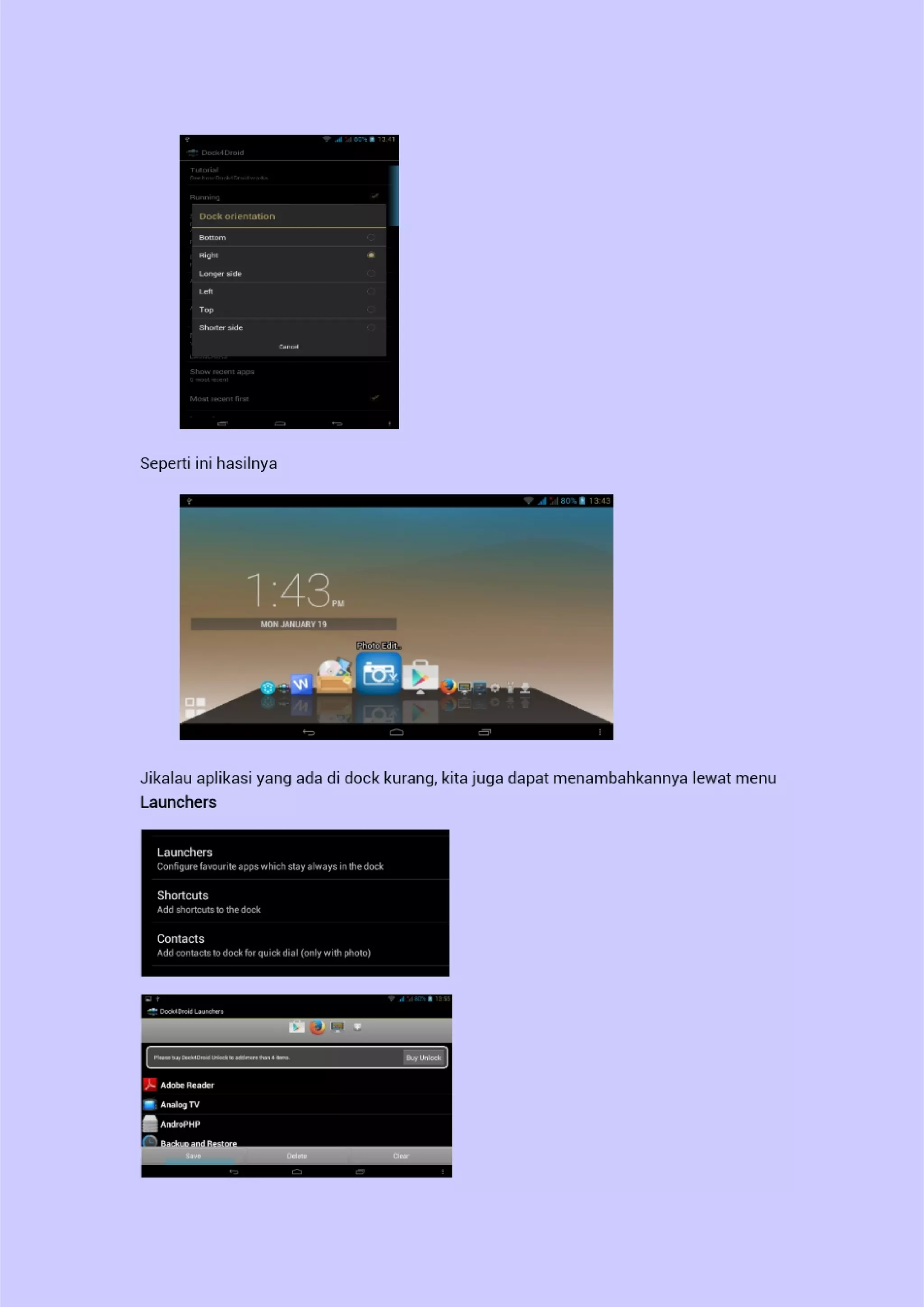 Membuat tampilan android mirip mac os