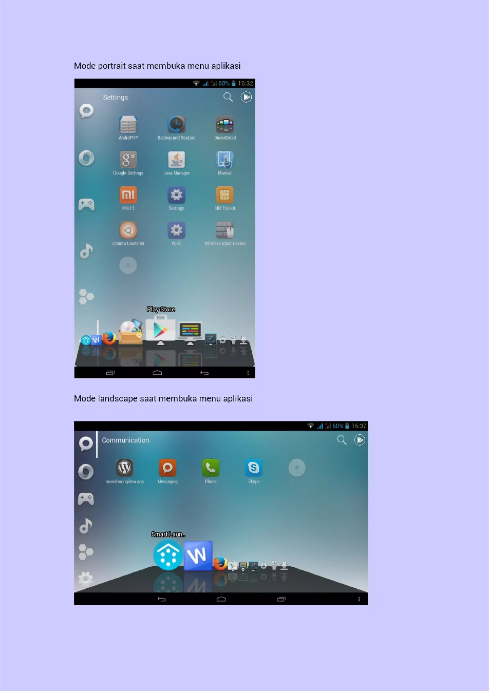 Membuat tampilan android mirip mac os