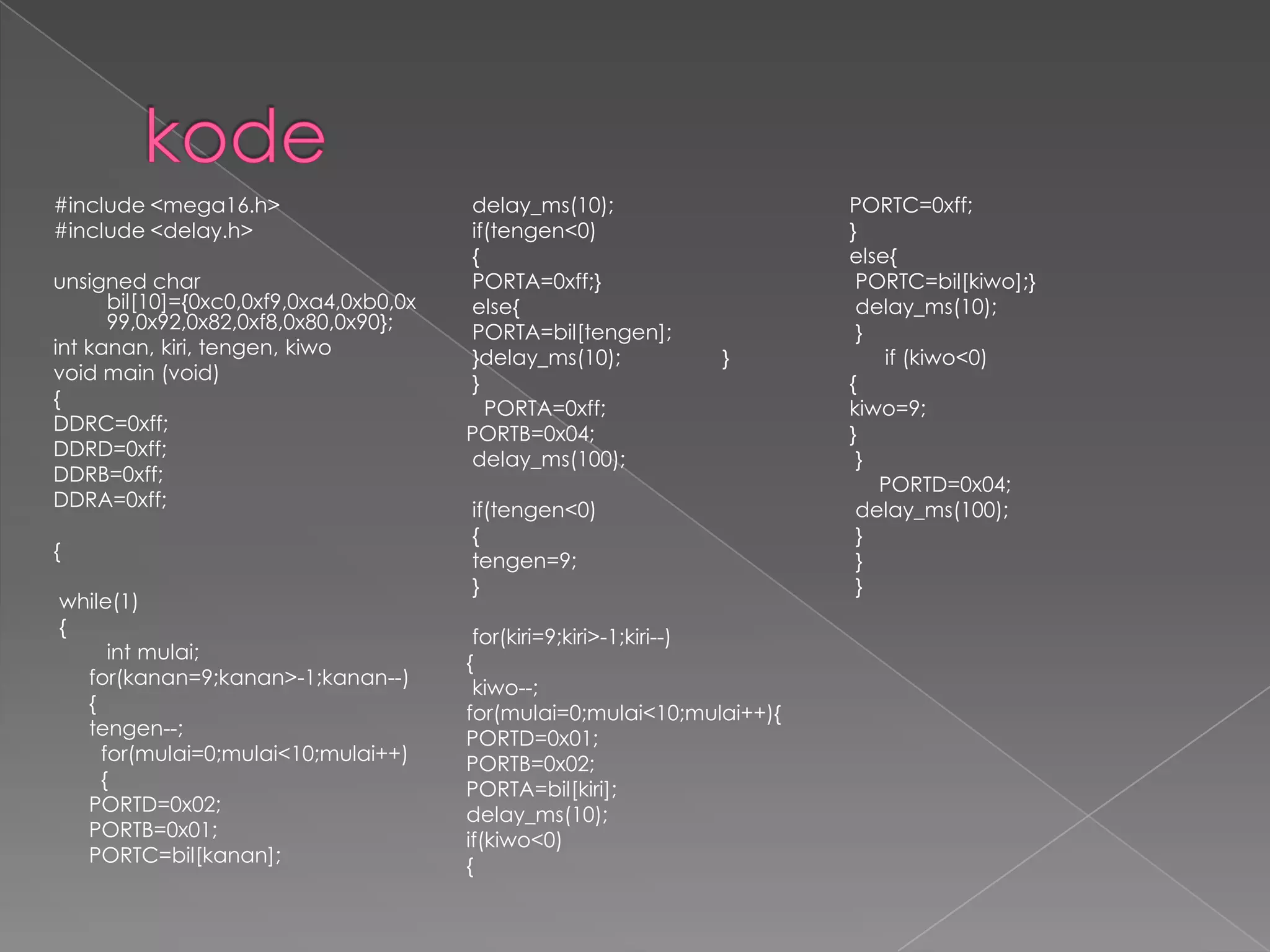 Membuat traffic light dengan avr at mega | PPTX