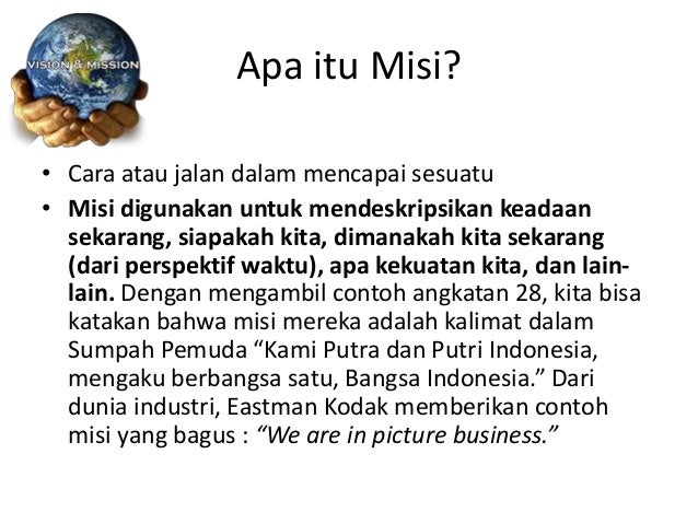 Membuat Visi Dan Misi Bersama