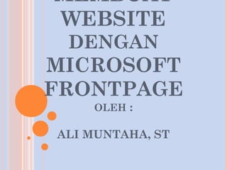 Membuat website frontpage | PPT