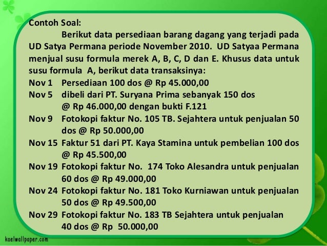 Membukukan mutasi persediaan