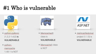 #1 Who is vulnerable 
 