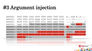 #3 Argument injection 
 