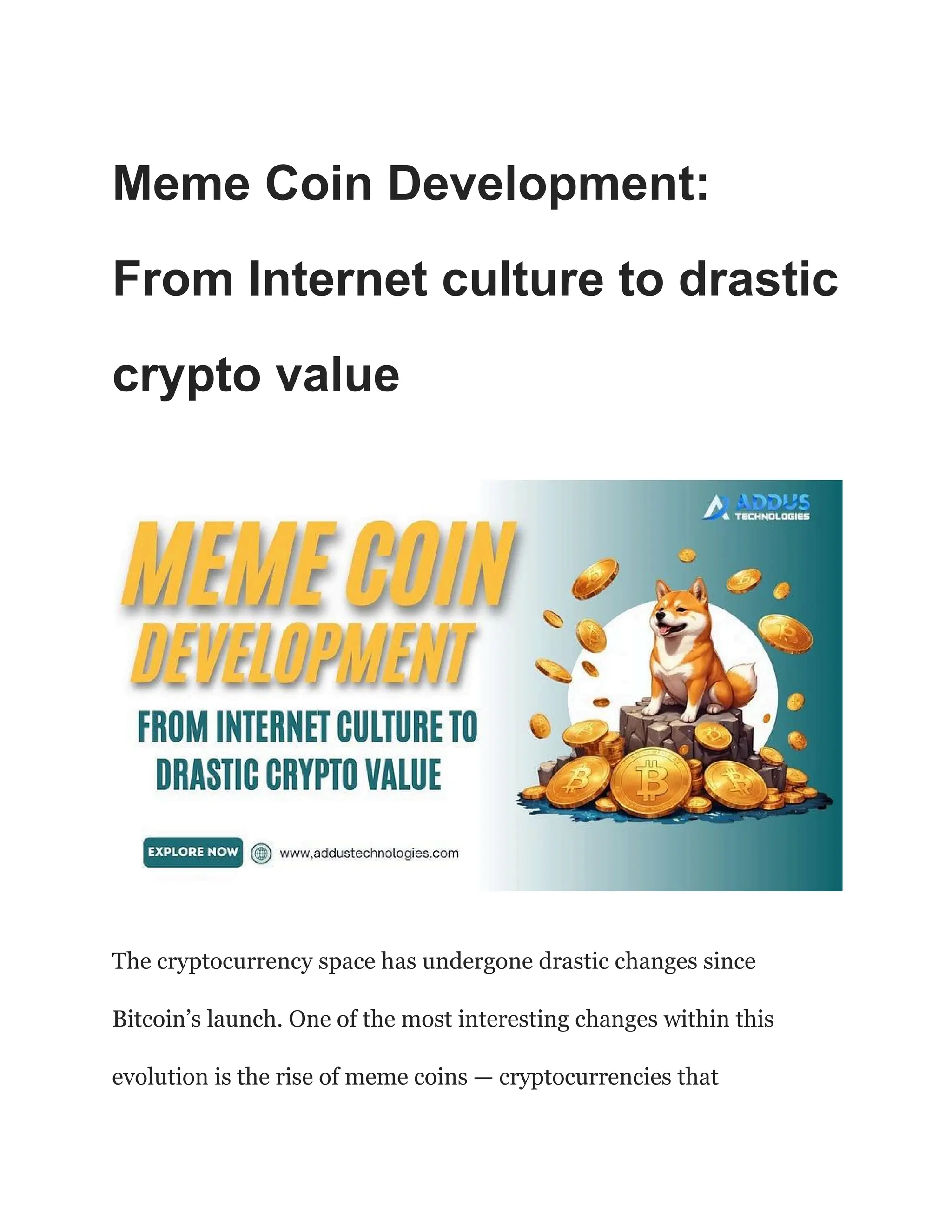 Meme Coin Development_ From Internet culture to drastic crypto value.pdf