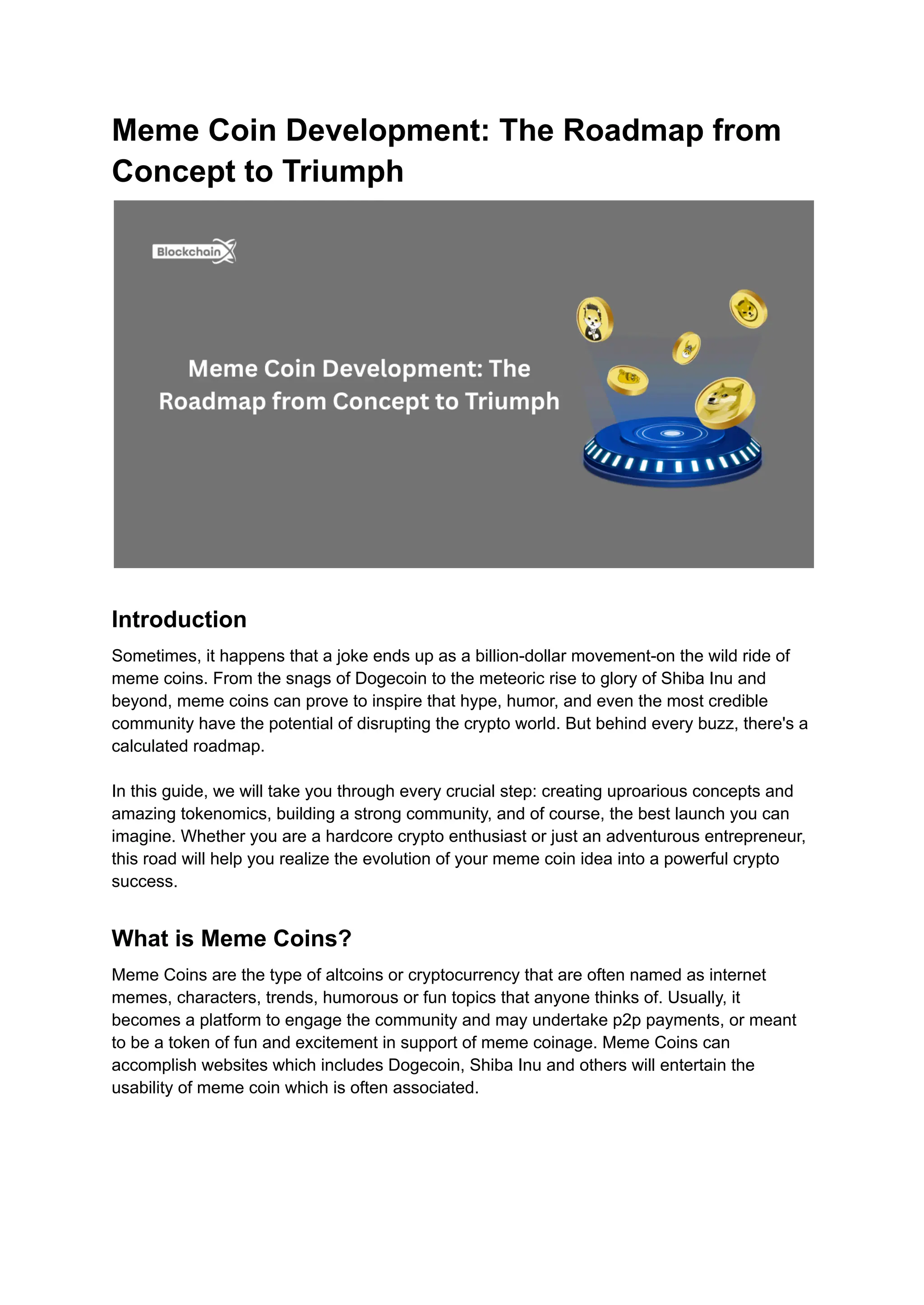 Meme Coin Development The Roadmap from Concept to Triumph.pdf