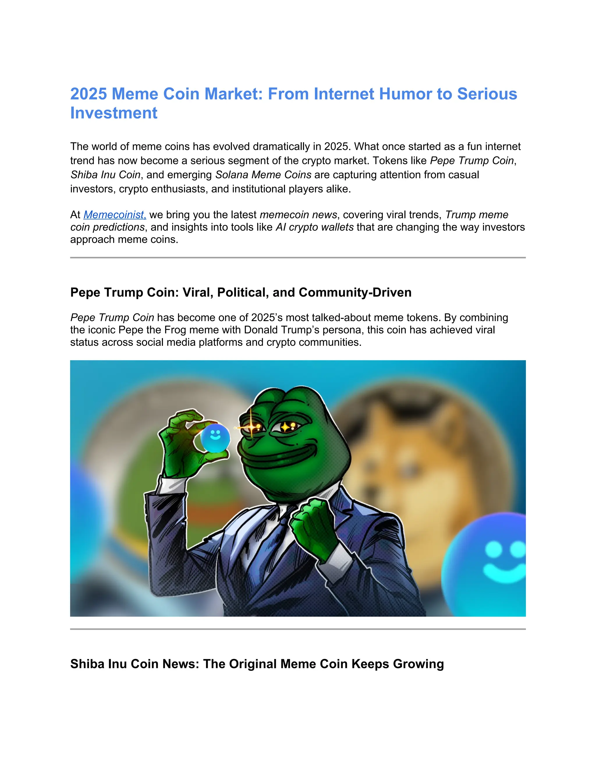 The meme coin market in 2025 is bigger and more dynamic than ever. | DOCX