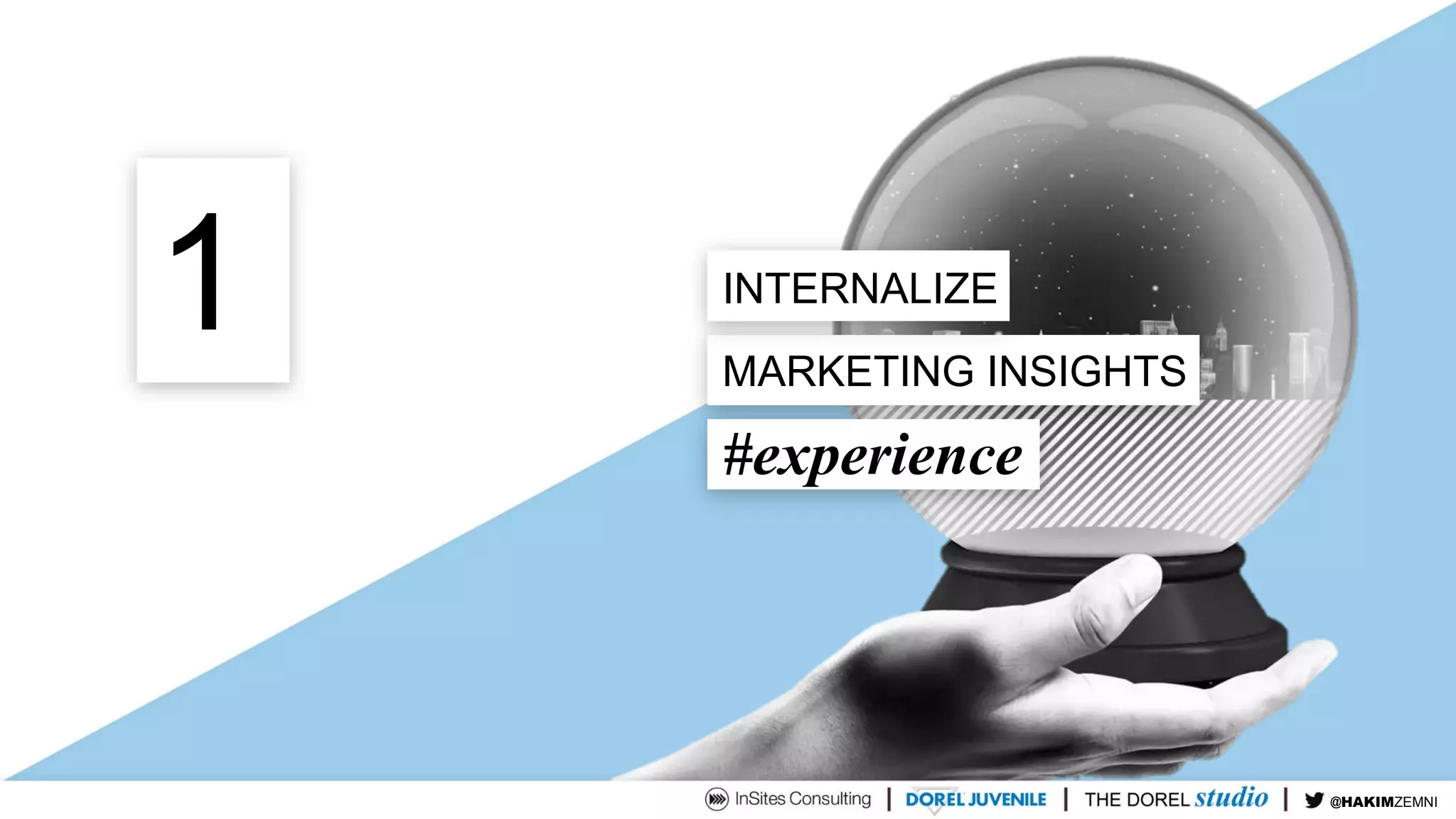 MARKETING INSIGHTS
INTERNALIZE
#experience
@TIMDUH
1
@HAKIMZEMNI
 