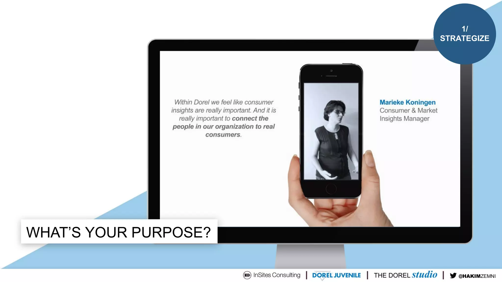 1/
STRATEGIZE
WHAT’S YOUR PURPOSE?
@TIMDUH@HAKIMZEMNI
 