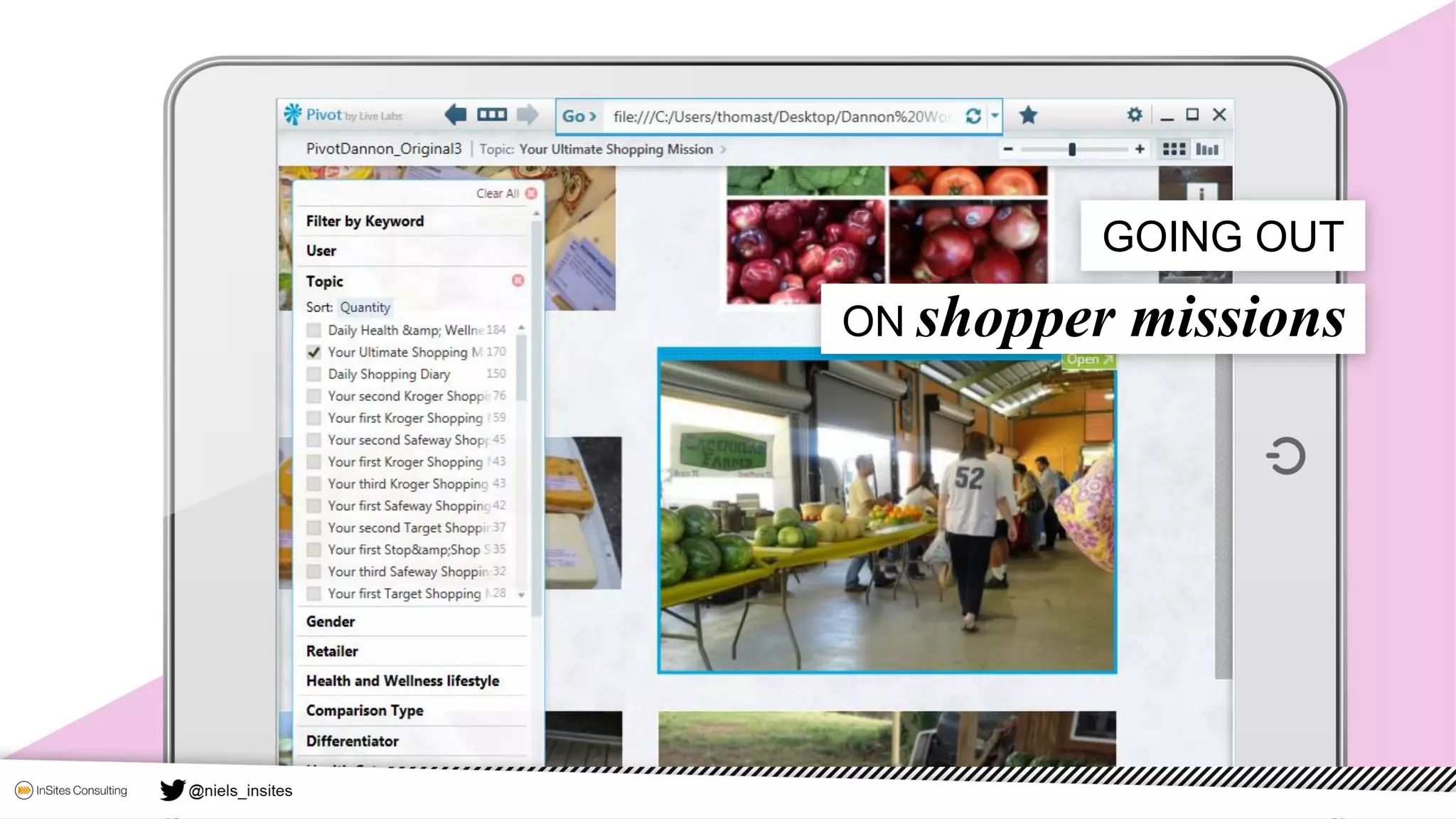 GOING OUT
ON shopper missions
 