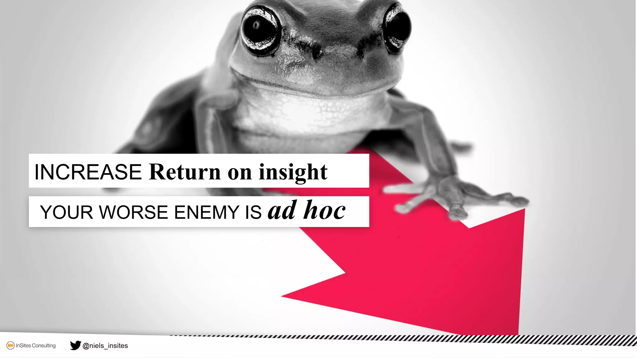 YOUR WORSE ENEMY IS ad hoc
INCREASE Return on insight
 
