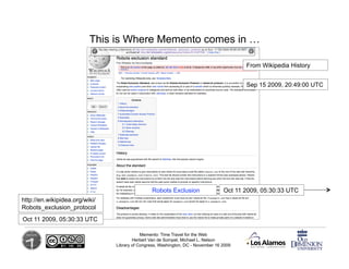 This is Where Memento comes in …

                                                                                        ...