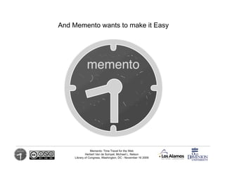 Memento: Time Travel for the Web