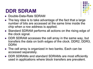 Sdram Array memeoryorganization PPT for organization of memories | PPT