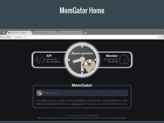 MemGator Home
 