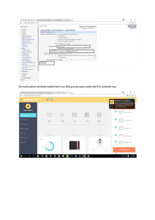 Kemudiaakseskembali subdomainnya.Btwpunyasayasudahada file website nya.
 
