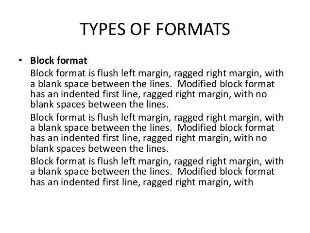 what is the format for a memo