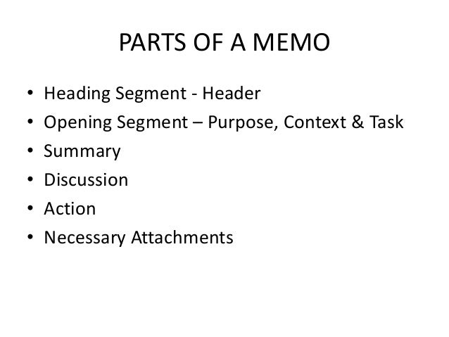 memo heading