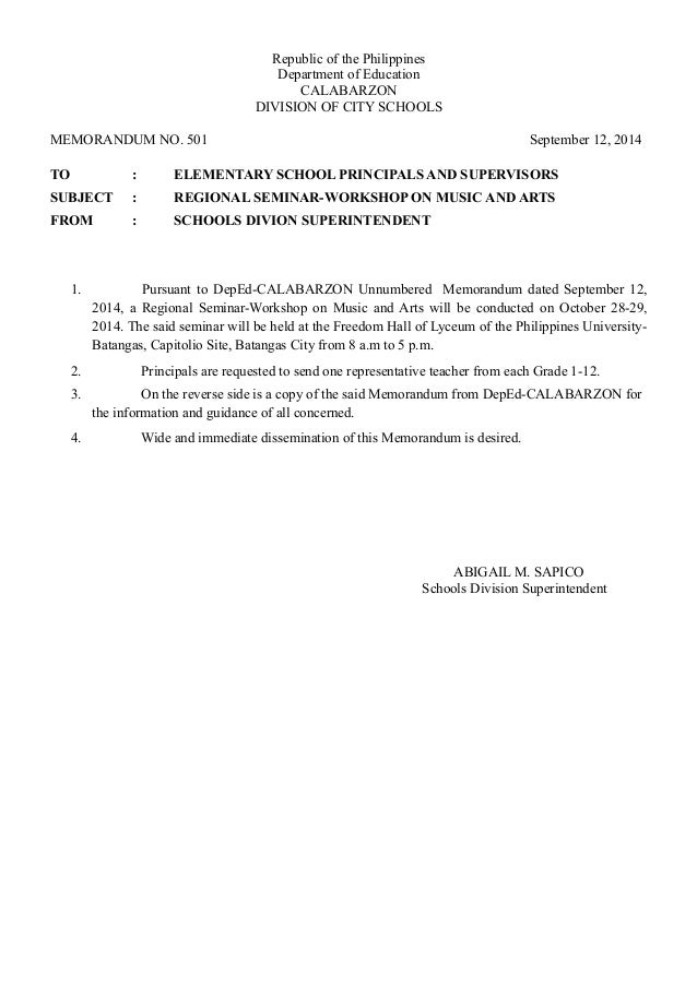 school memo memo or memorandum
