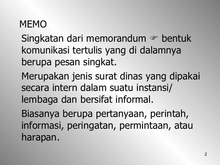 Materi Pembelajaran Menulis Memo dan Surat