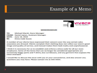 Memo Event Example Memo and minutes of meeting | PPTX
