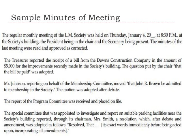 Memo and minutes of meeting Memo and minutes of meeting