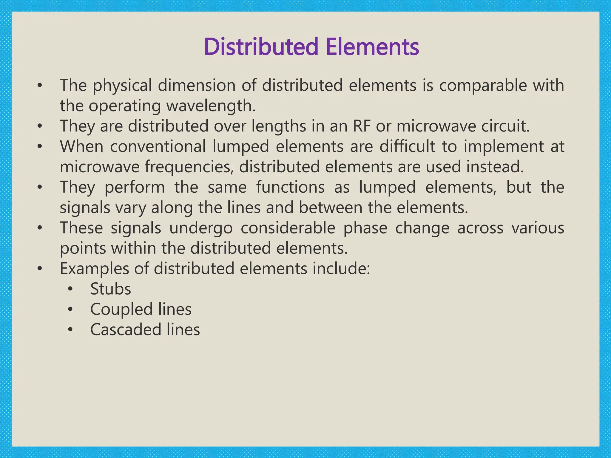 Electromagnetic Spectrum & Transmission line Theory | PPT