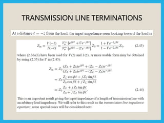 TRANSMISSION LINE TERMINATIONS
 