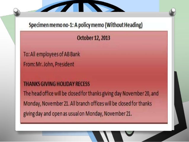 memo heading