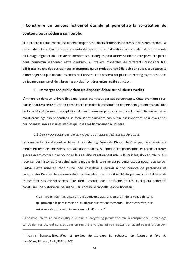 Transmédia Storytelling Et Relations Entre Les Marques Et - 