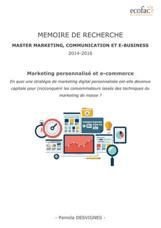 Mémoire Marketing Digital - E-Commerce et Personnalisation | PDF