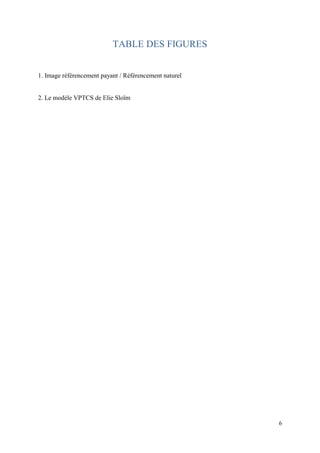 TABLE DES FIGURES


1. Image référencement payant / Référencement naturel


2. Le modèle VPTCS de Elie Sloïm




                                                        6
 