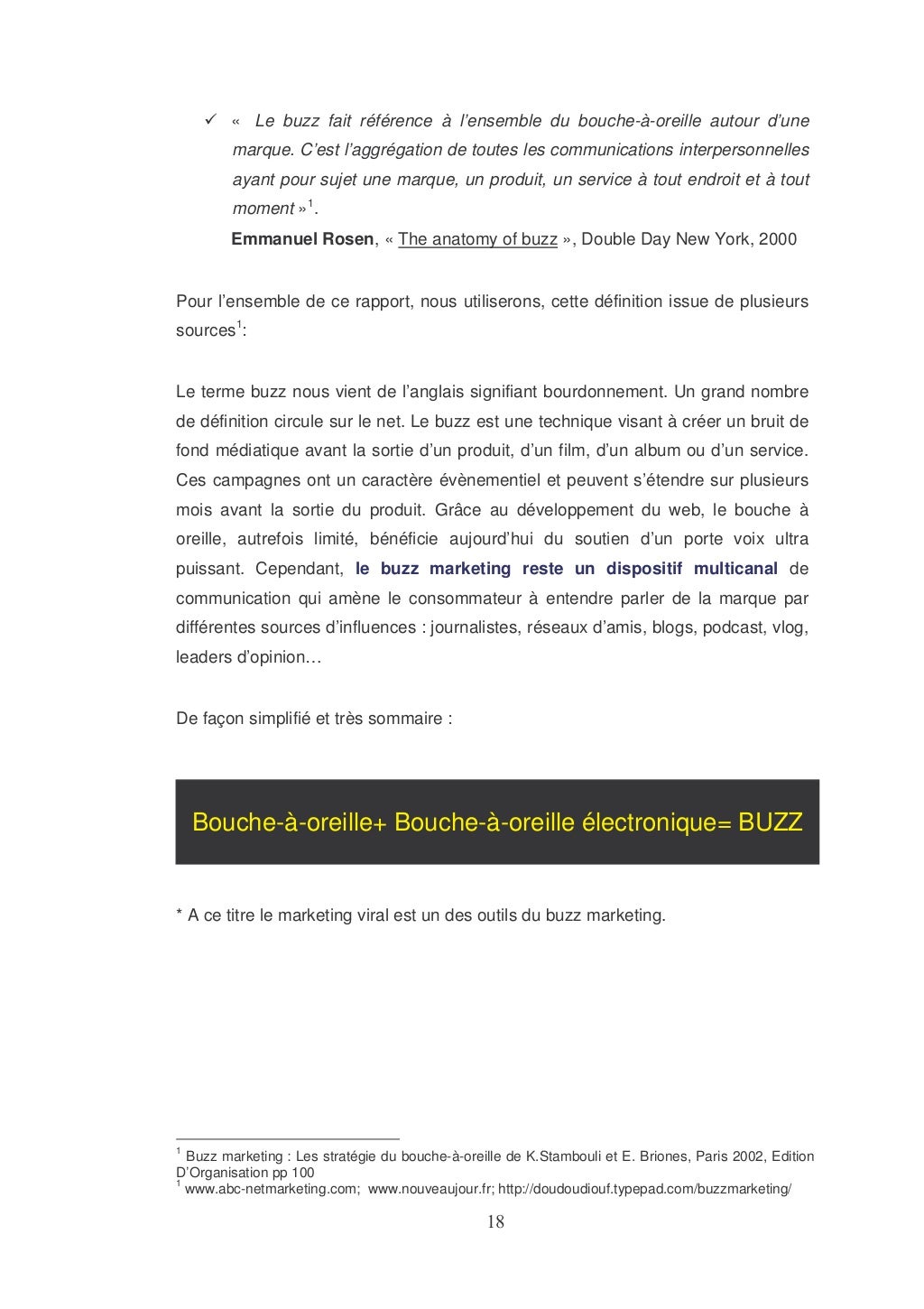Memoire master 1 Dans quelle mesure le buzz marketing influencetil…