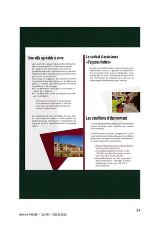 54
Hélène FAURE – ISCOM – 2014/2015
 