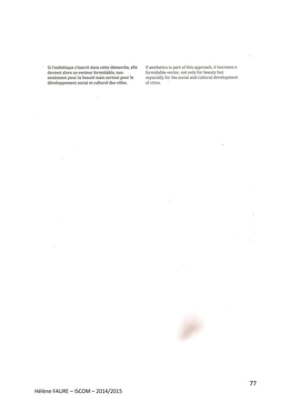 77
Hélène FAURE – ISCOM – 2014/2015
 