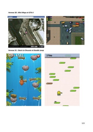 Annexe 30 : Mini Maps et GTA II




Annexe 31 : Oasis La Chuuute et Doodle Jump




                                              123
 