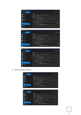 x
• Dans les nœuds Proxmox
 