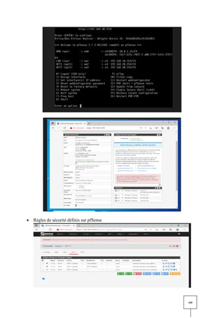 xiii
• Règles de sécurité définis sur pfSense
 
